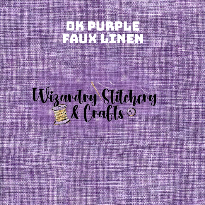 Dark Purple Faux Linen (WG#6) - Water Resistant Polyester Lining