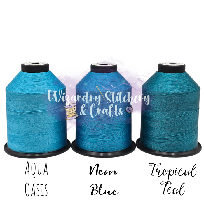 Tex 35 - Bonded Polyester Sewing String - Solid - Tropical Teal