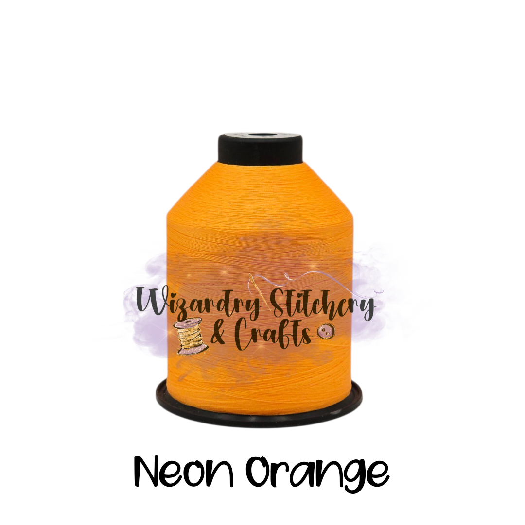 Neon Orange Jet Line String Tex 35 - Bonded Polyester Sewing String - Solid - Neon Orange ...
