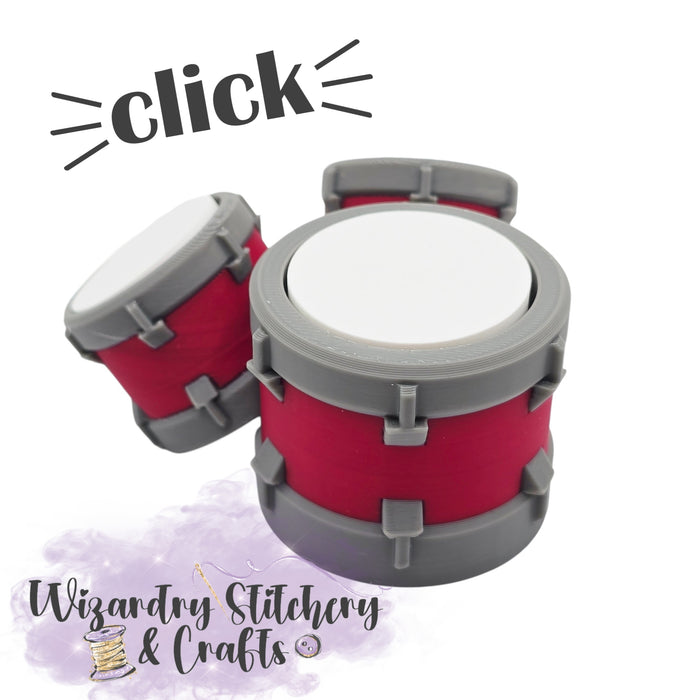 Drum Fidget Clicker - Triple Dark Red
