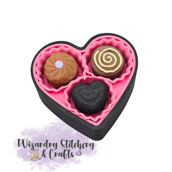Chocolate Heart Candy Clicker - Purple & Pink
