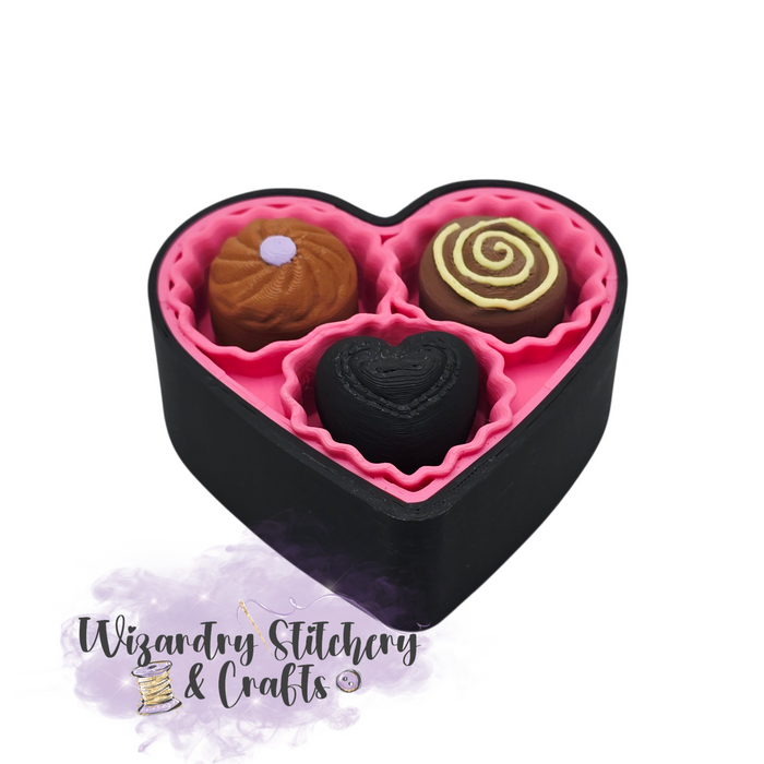 Chocolate Heart Candy Clicker - Purple & Pink