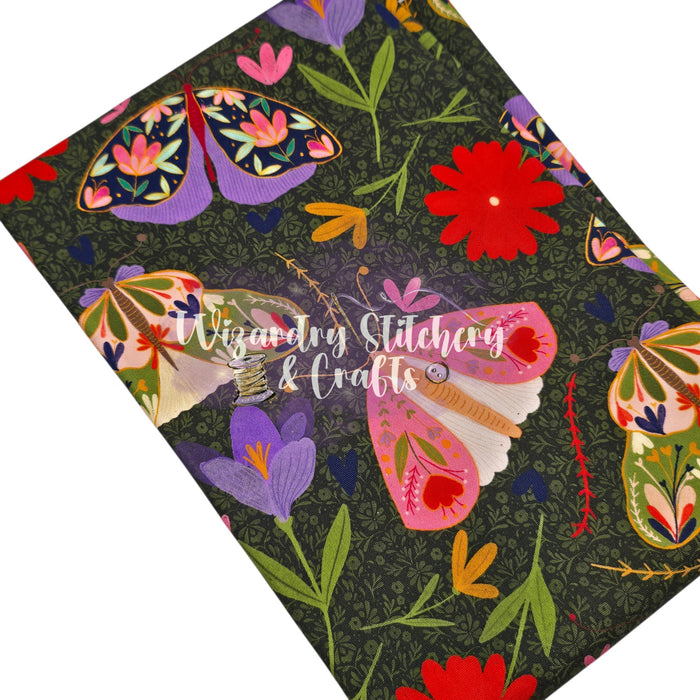 Nicole's Moths (WG#6) - Water Resistant Cotton Canvas - 1 yard