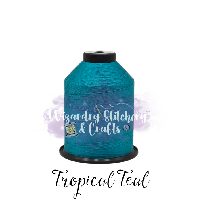 Tex 35 - Bonded Polyester Sewing String - Solid - Tropical Teal