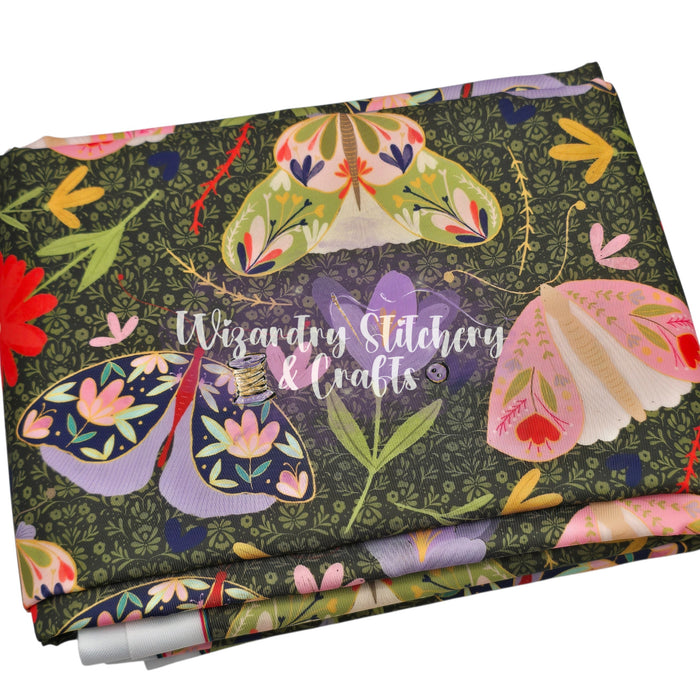 Nicole's Moths (WG#6) - Water Resistant Polyester Lining