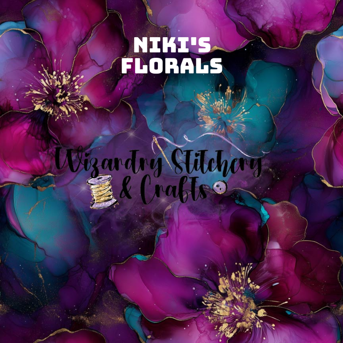 Niki's Florals (WG#6) - Water Resistant Polyester Lining