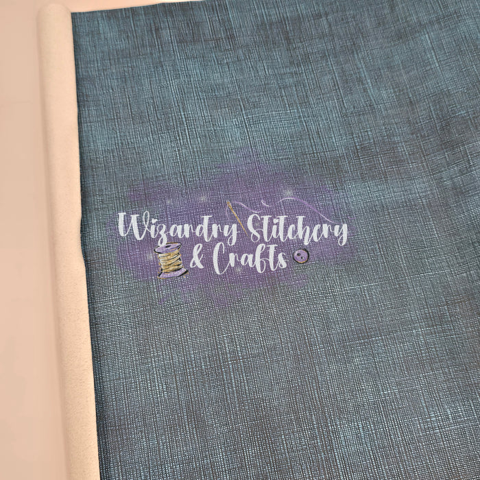 Teal Faux Linen (WG#6) - 18" Vinyl w/Microfiber Backing