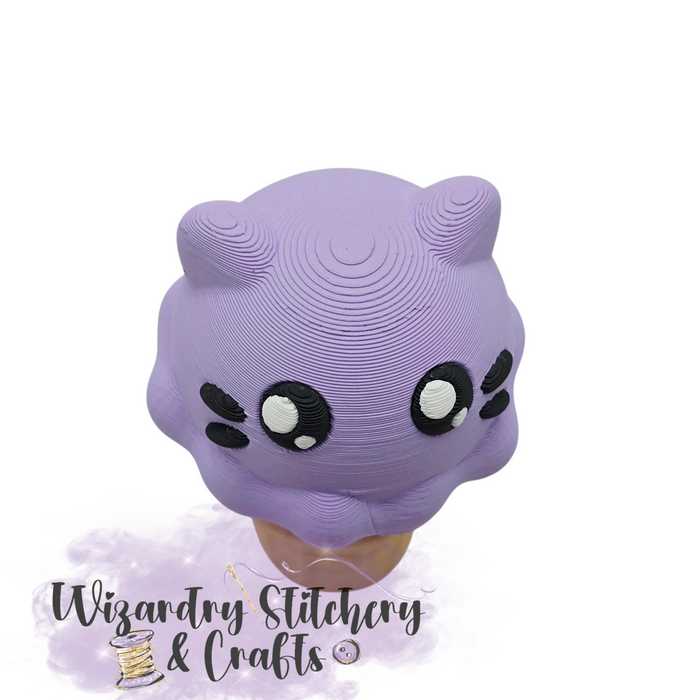 Ice Cream Kitten Fidget Clicker - Purple