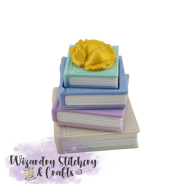 Golden Dragon Stacked Books Fidget Clicker #1