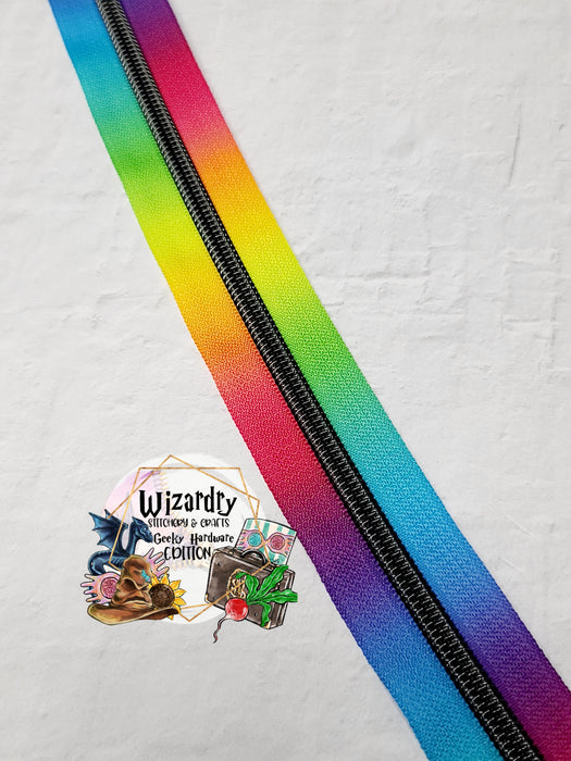 Bright Rainbow #5 Nylon Zipper Tape
