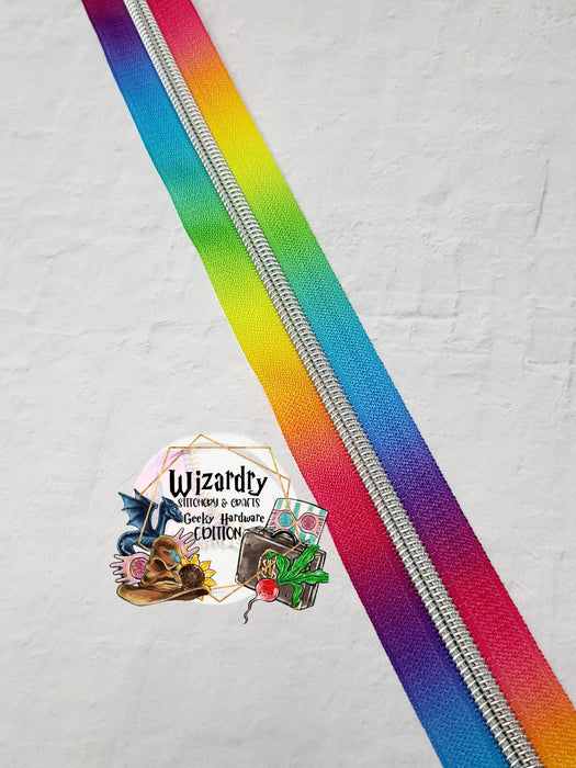 Bright Rainbow #5 Nylon Zipper Tape