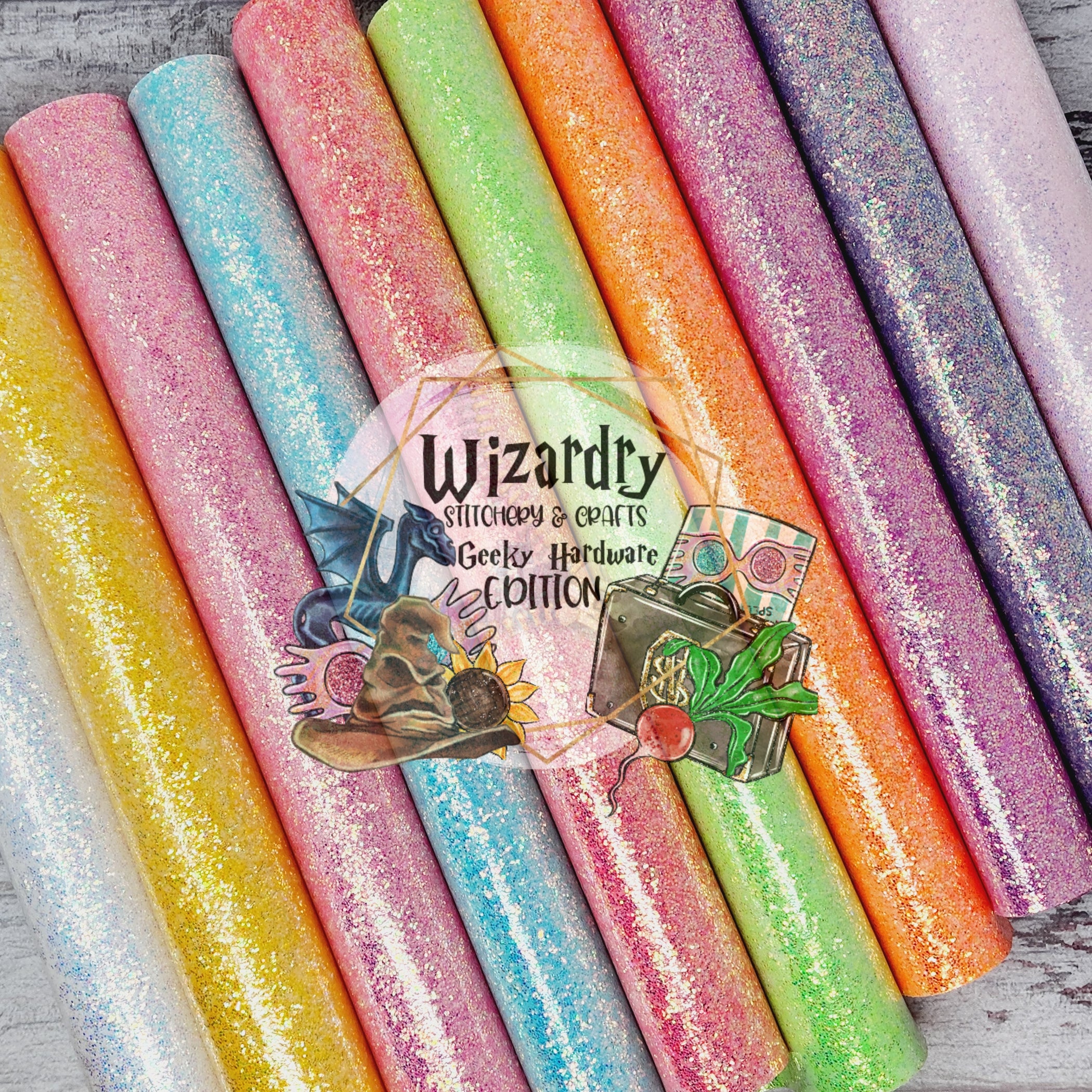Enchanted Punch Chunky Glitter Vinyl Roll 18"x52" — Wizardry Stitchery